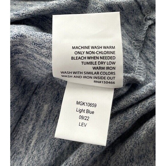 Hawker Rye Mens Long Sleeve T Shirt Size M Crew Neck Light Blue Cotton NWT - Picture 10 of 11